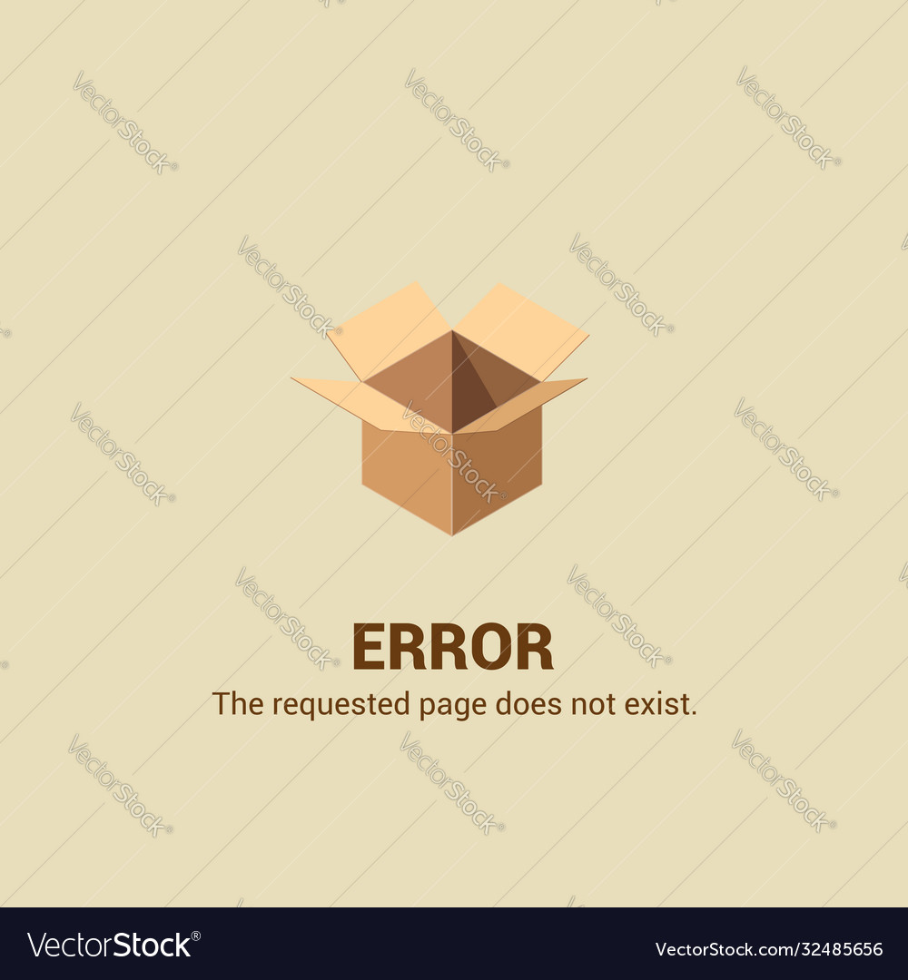 404 page not found design template error vector image 404 page not found design template error