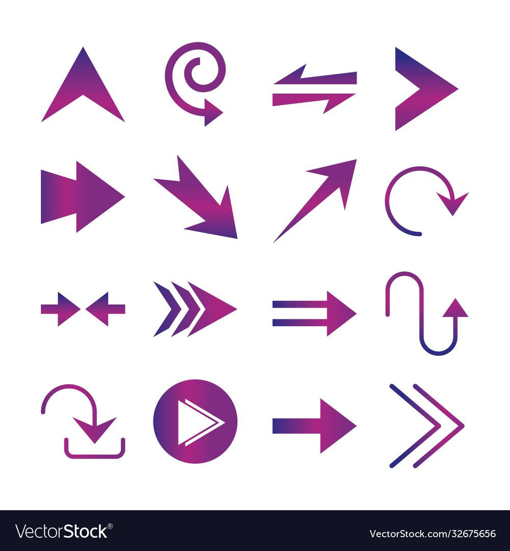 Arrows direction guide cursor web navigation icons