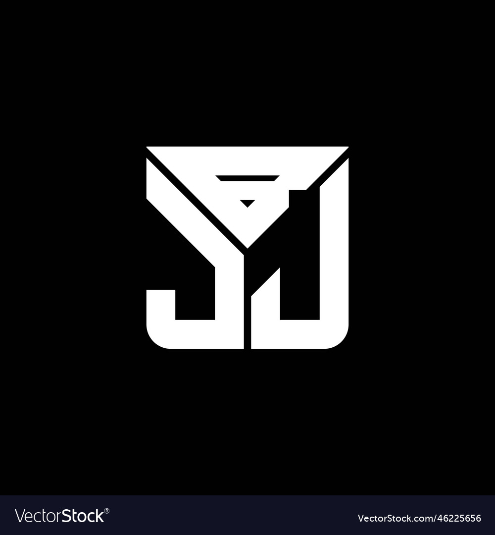 Bjj letter logo creative design with graphic