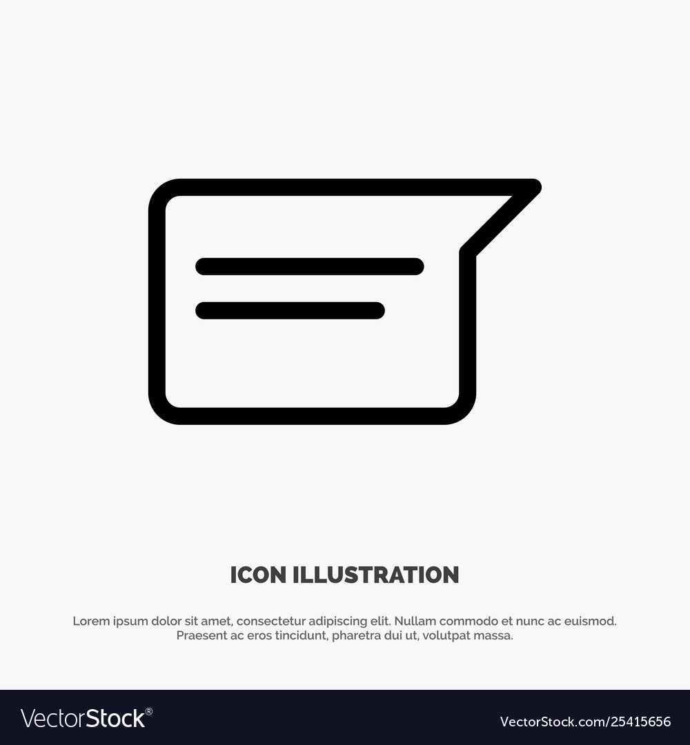 Chat basic chatting ui line icon vector image Chat basic chatting ui line icon