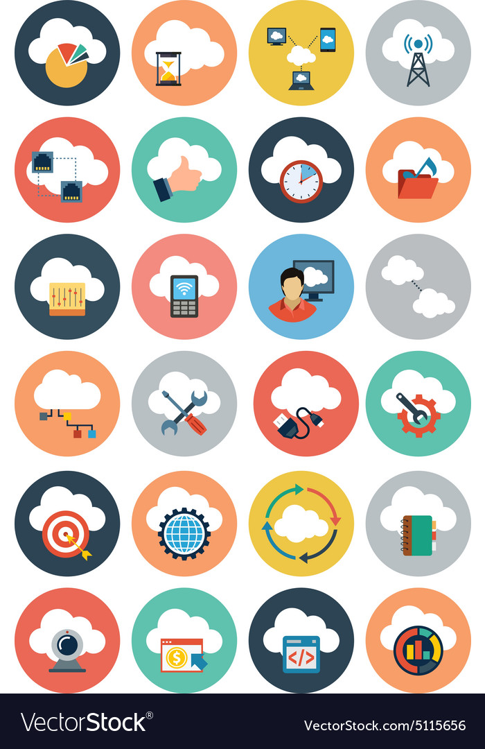 Cloud Computing Icons Set