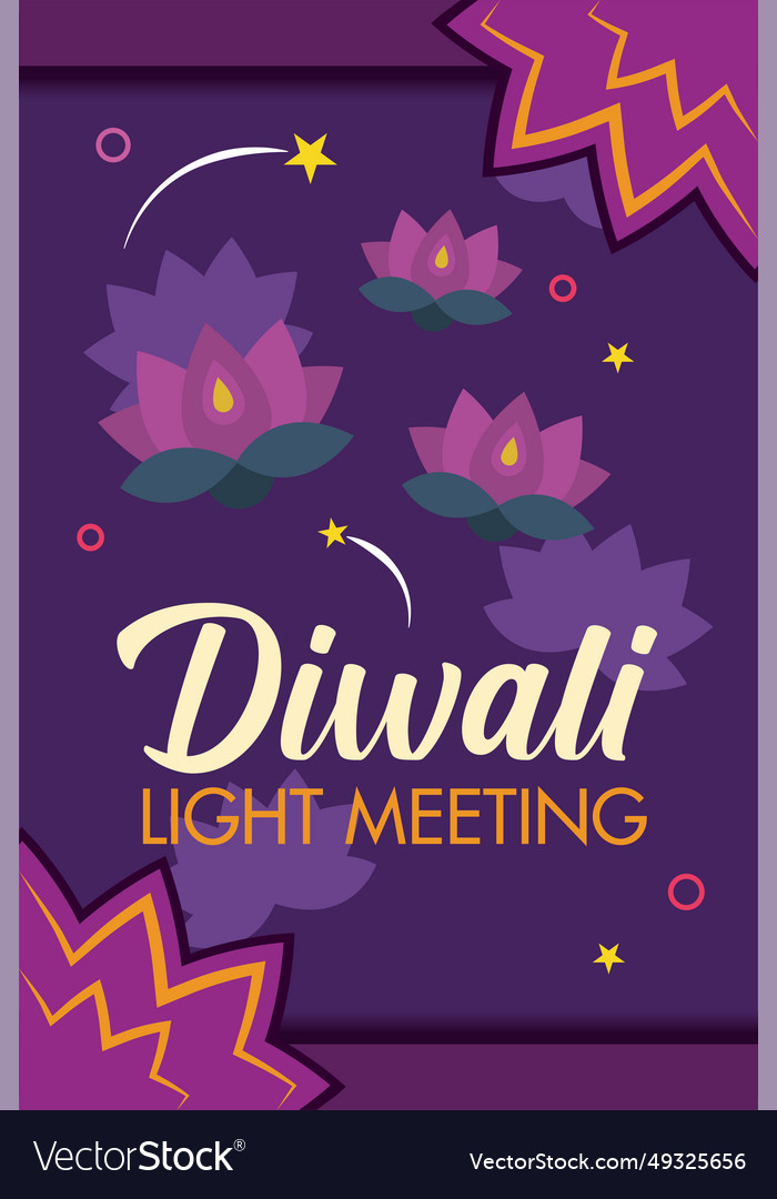 Diwali poster traditional indian celebration vector image Diwali poster traditional indian celebration