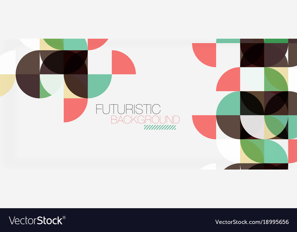 Geometric triangle and circle shape wide abstract
