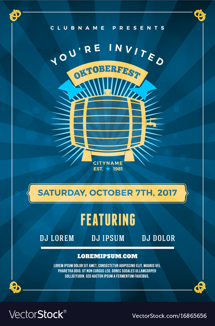 Oktoberfest beer festival celebration typography