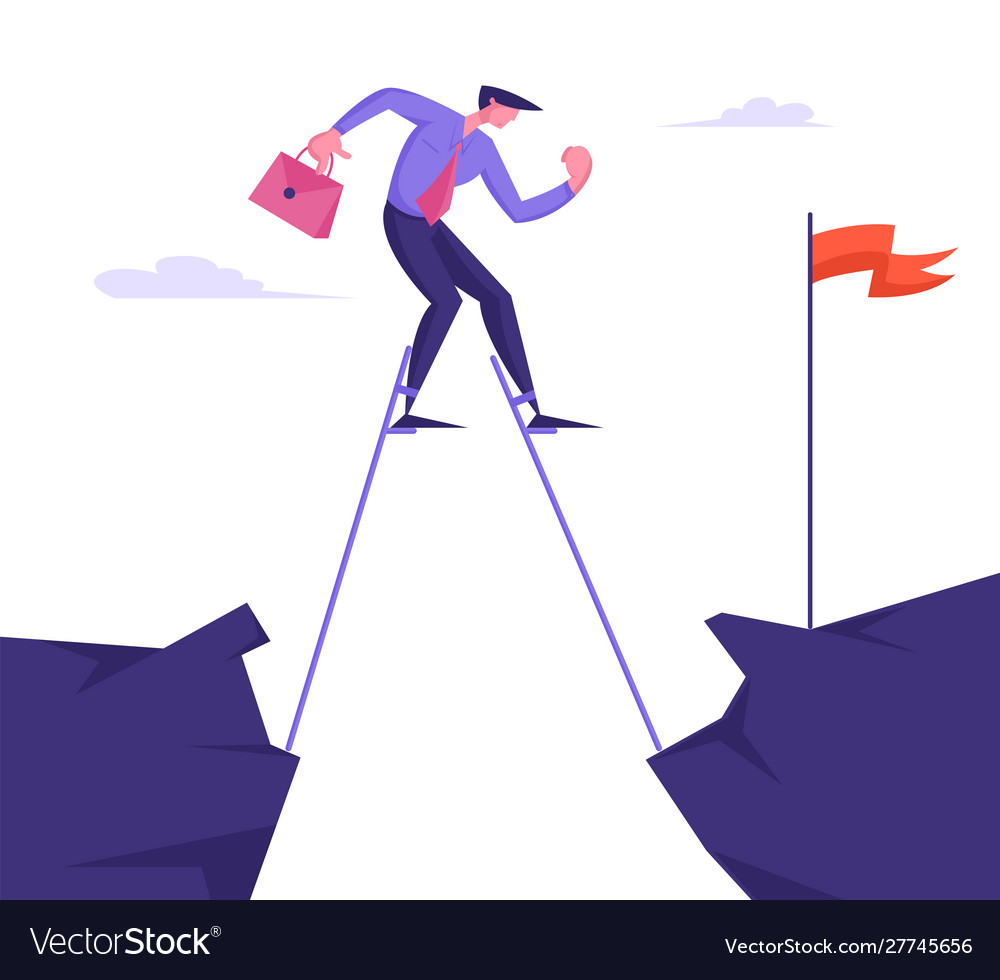 How Can A Business Overcome Obstacles Overcoming obstacles and business competition Vector Image