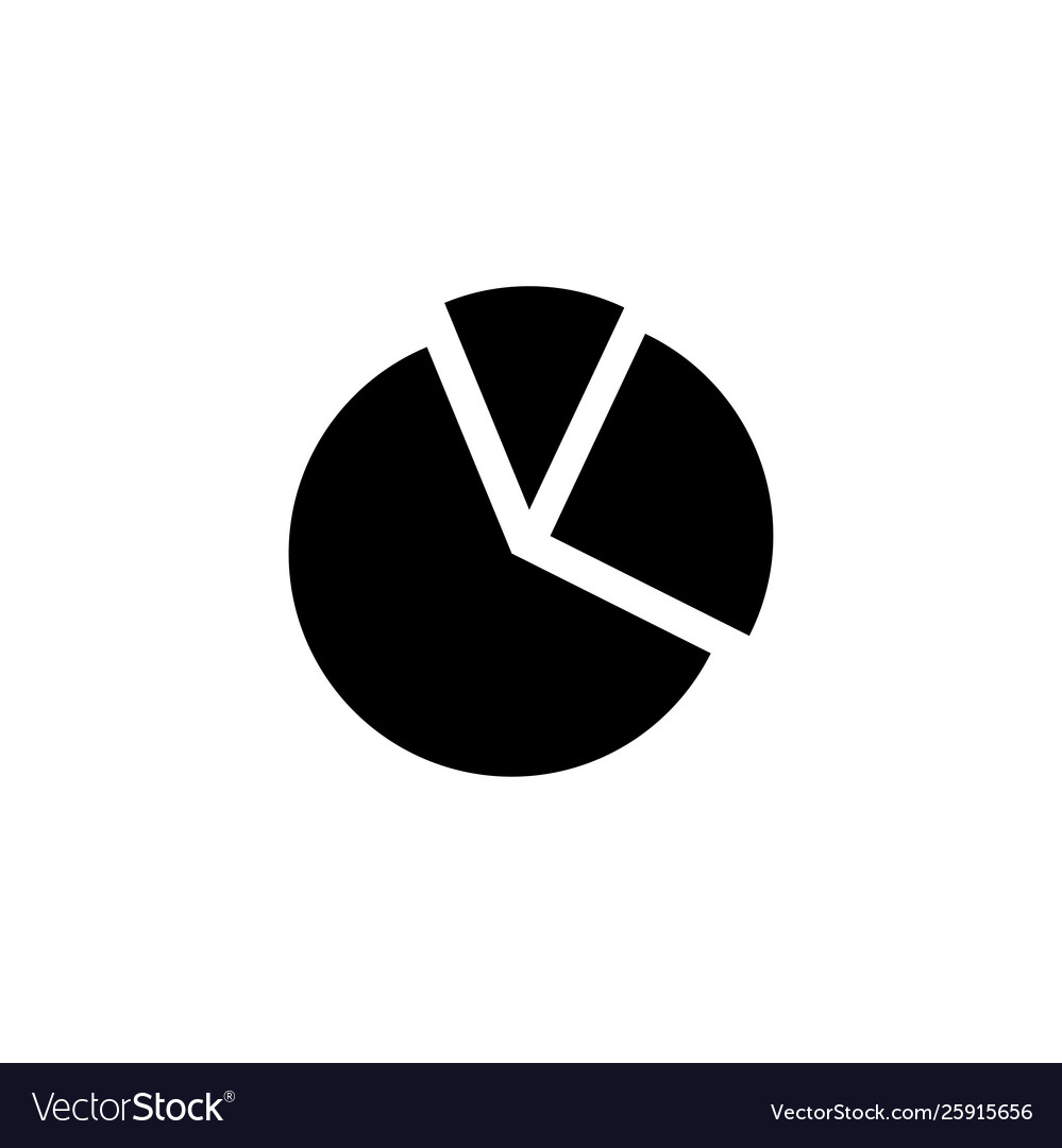 Pie chart icon in flat style for apps ui websites vector image Pie chart icon in flat style for apps ui websites