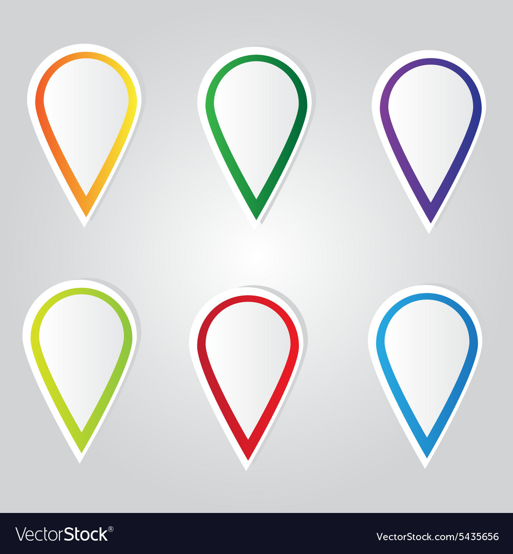 Set of bright map pointers