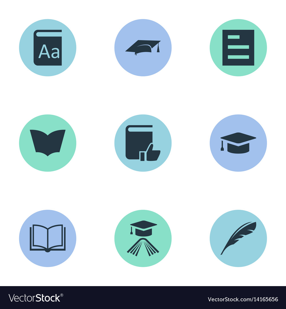 Set of simple reading icons