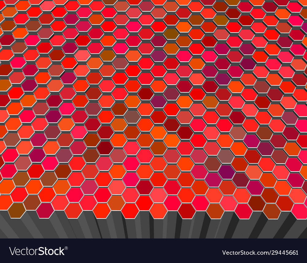 Abstract hexagonal background colorful
