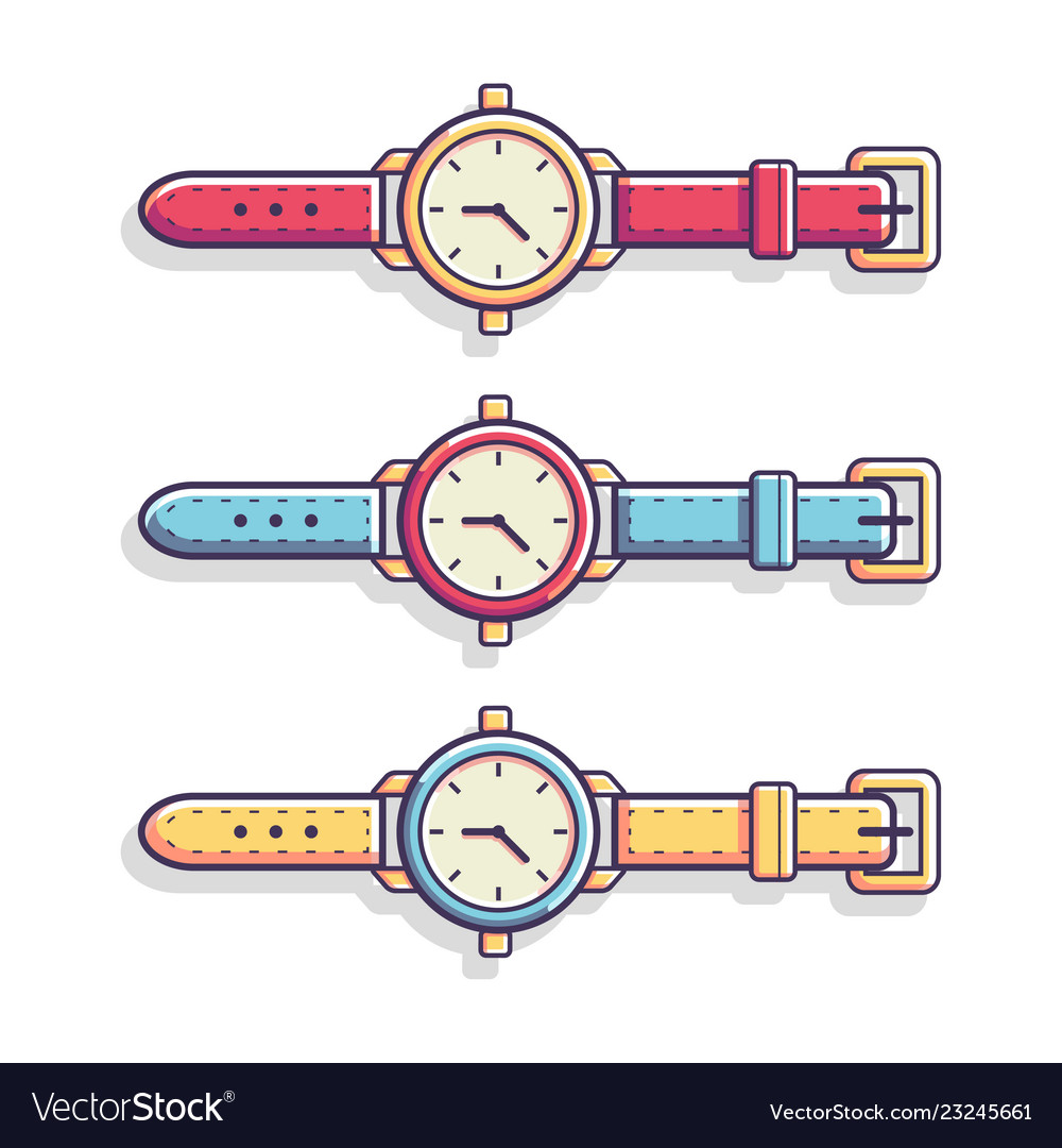 Classic casual hand watch flat