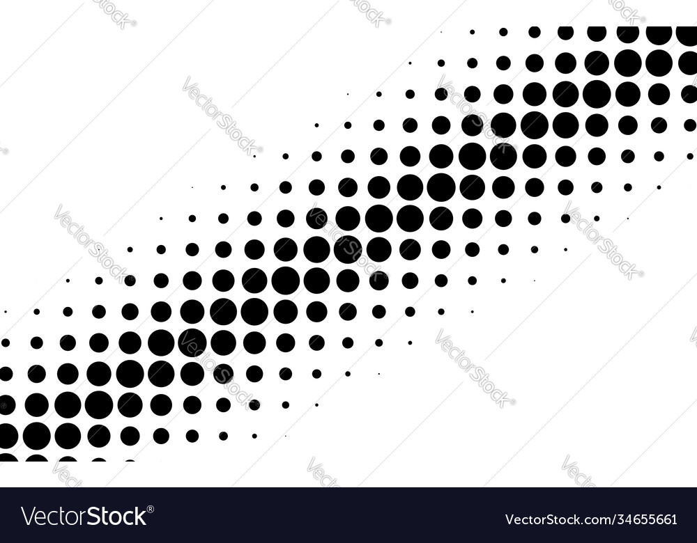 Diagonal oblique circles dots halftone vector image Diagonal oblique circles dots halftone
