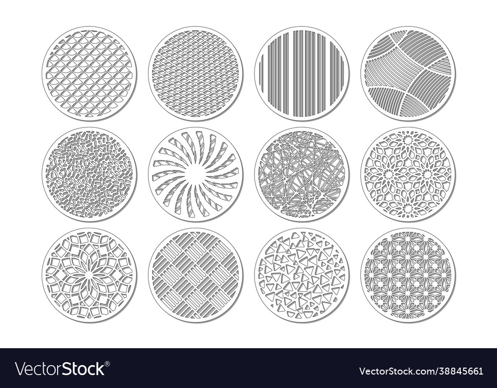Intricate Round Cutout Patterns