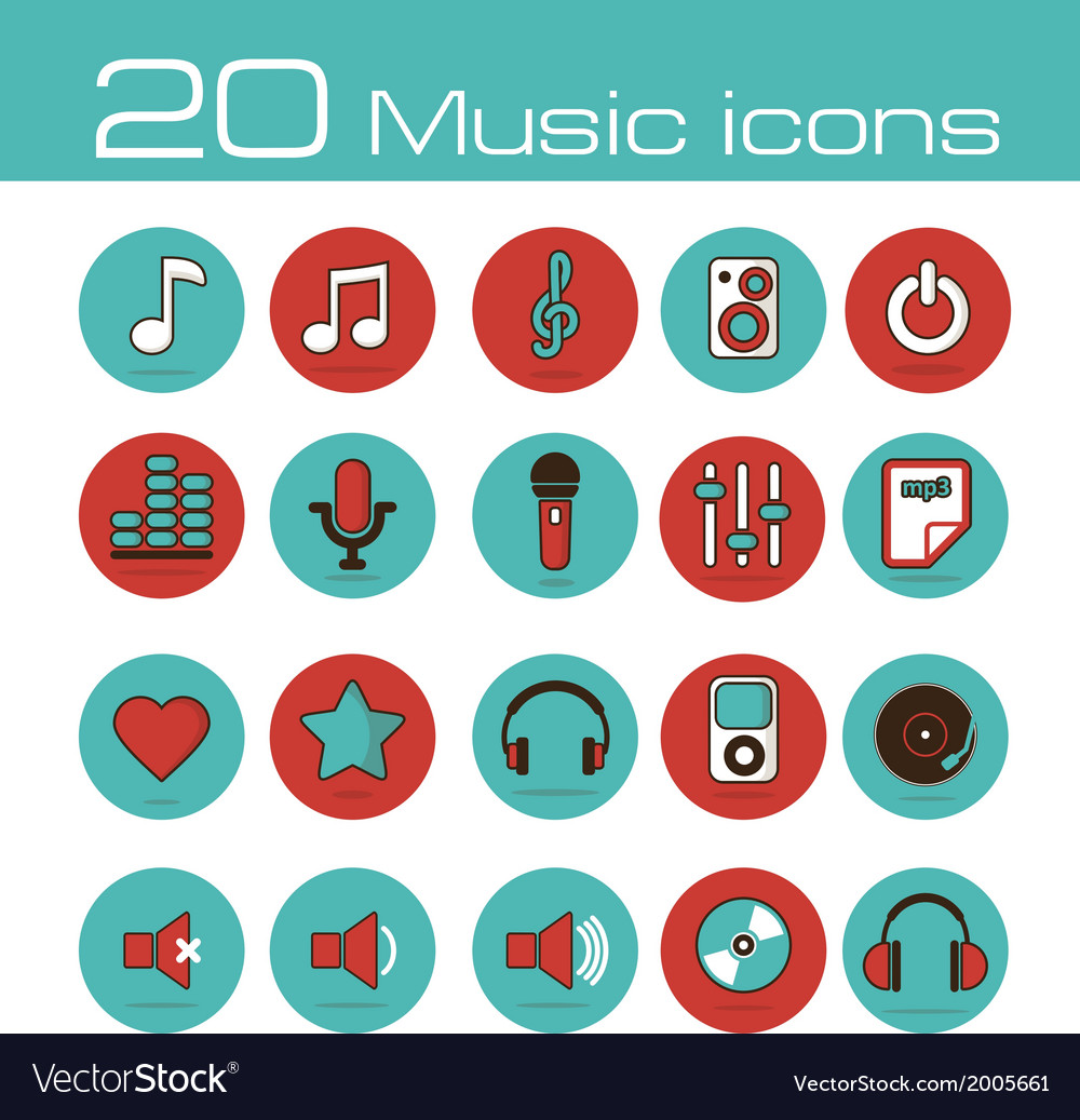 Music icons set