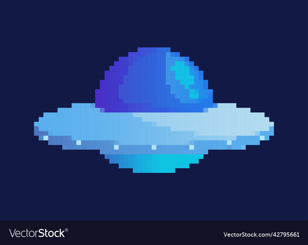 Pixel ufo concept Royalty Free Vector Image - VectorStock