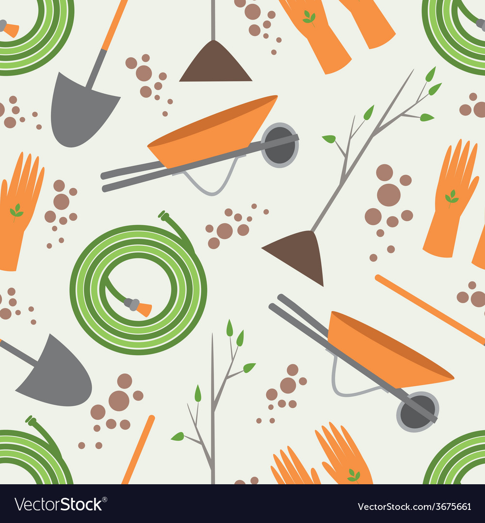 Seamless pattern tools for working in the garden