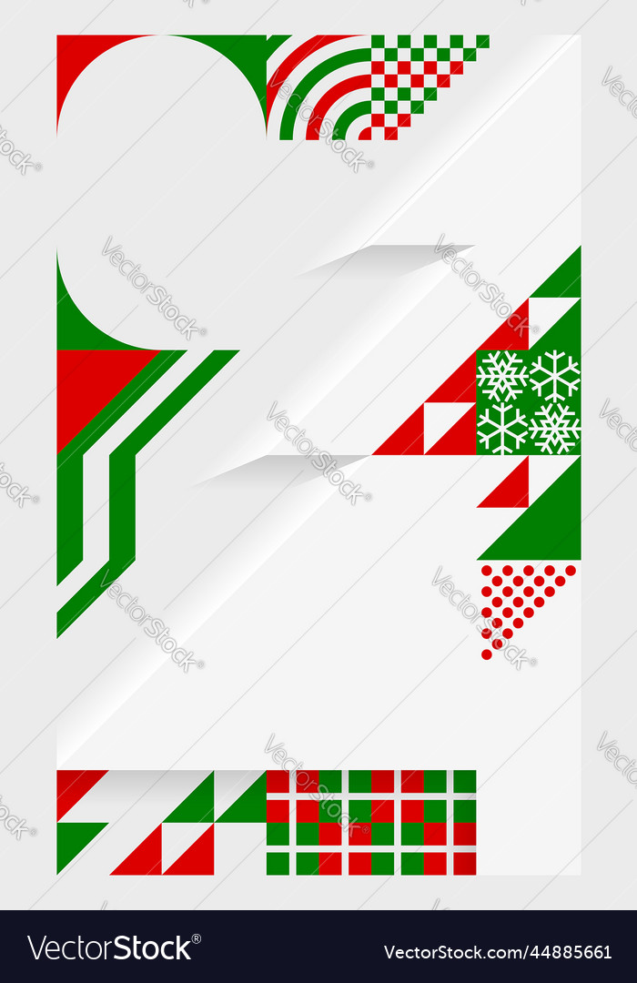 X83 - bauhaus art style christmas tree poster