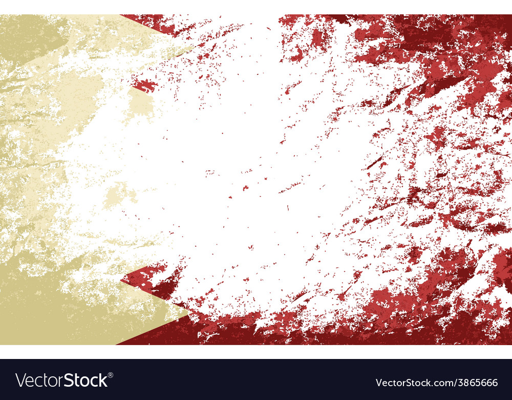 Bahrain flag grunge background Royalty Free Vector Image