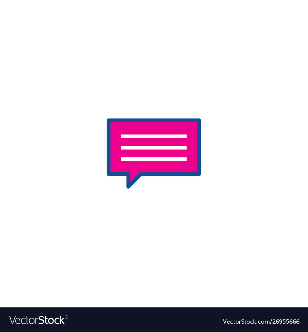 Chat thin line color icon for web and user vector image Chat thin line color icon for web and user