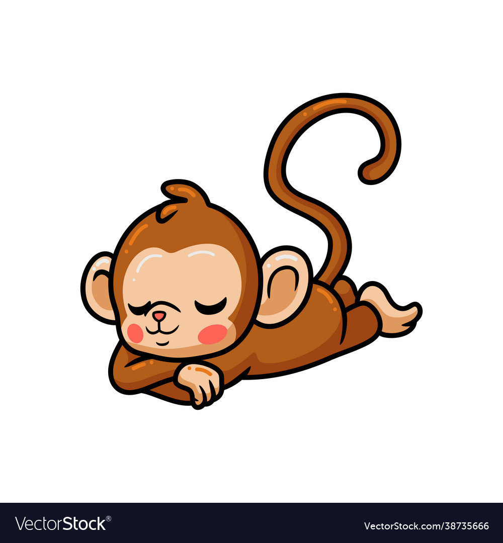 sleeping monkey cartoon