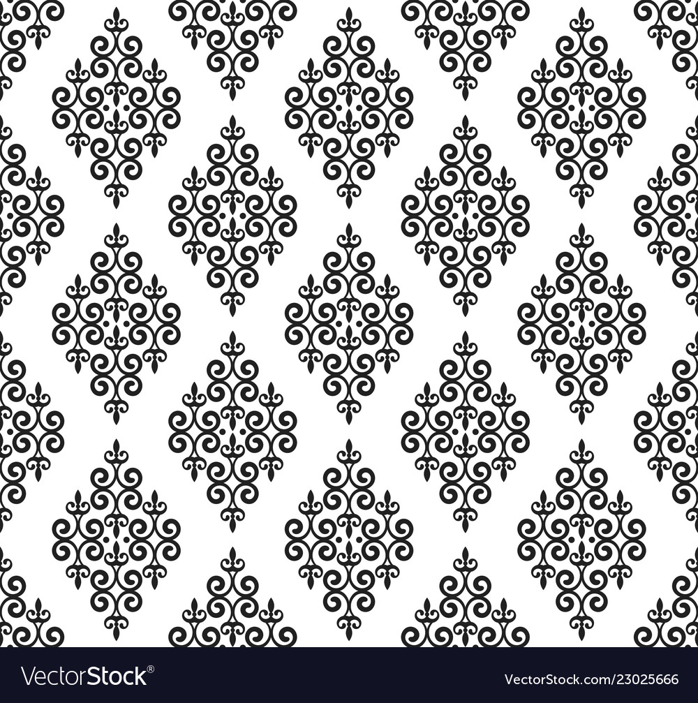 Damask pattern vector image Damask pattern