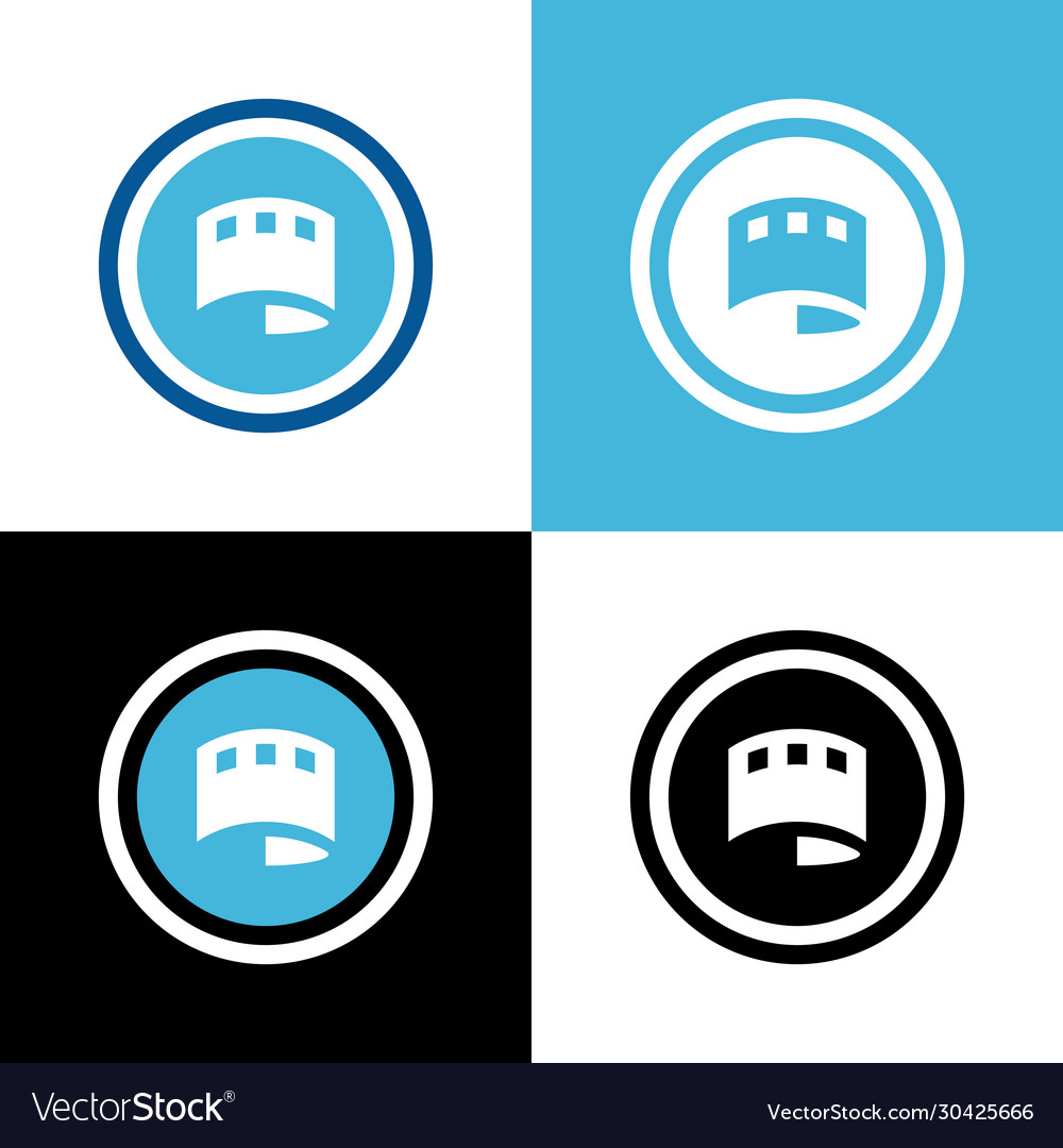 Filmstreifen Icon Design Rahmen Logo Vorlage