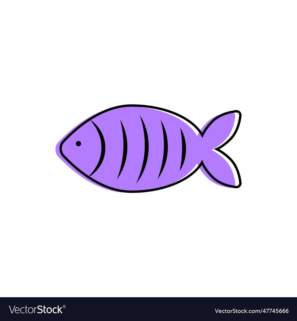 French april fools day poisson davril one color vector image