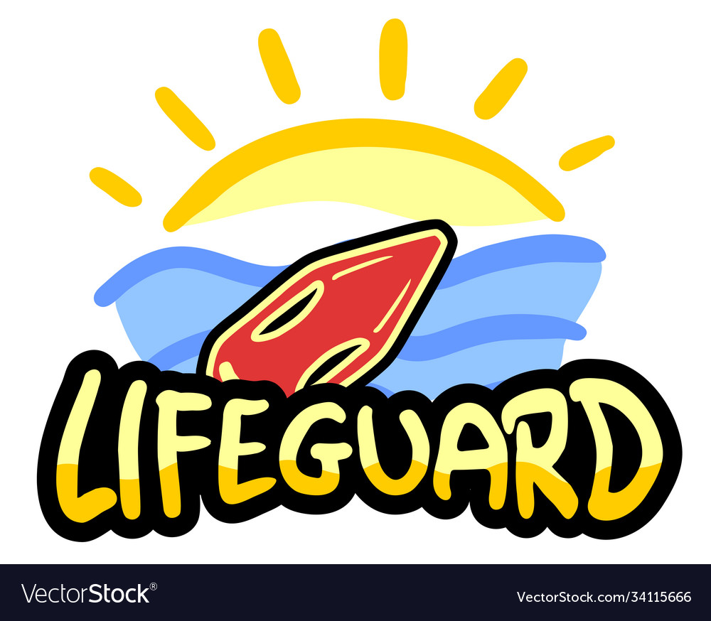 Lifeguard Beach Royalty Free Vector Image Vectorstock