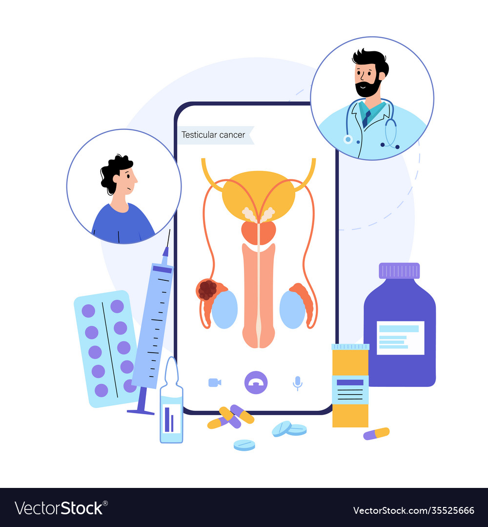 Man reproducive system problems vector image Man reproducive system problems