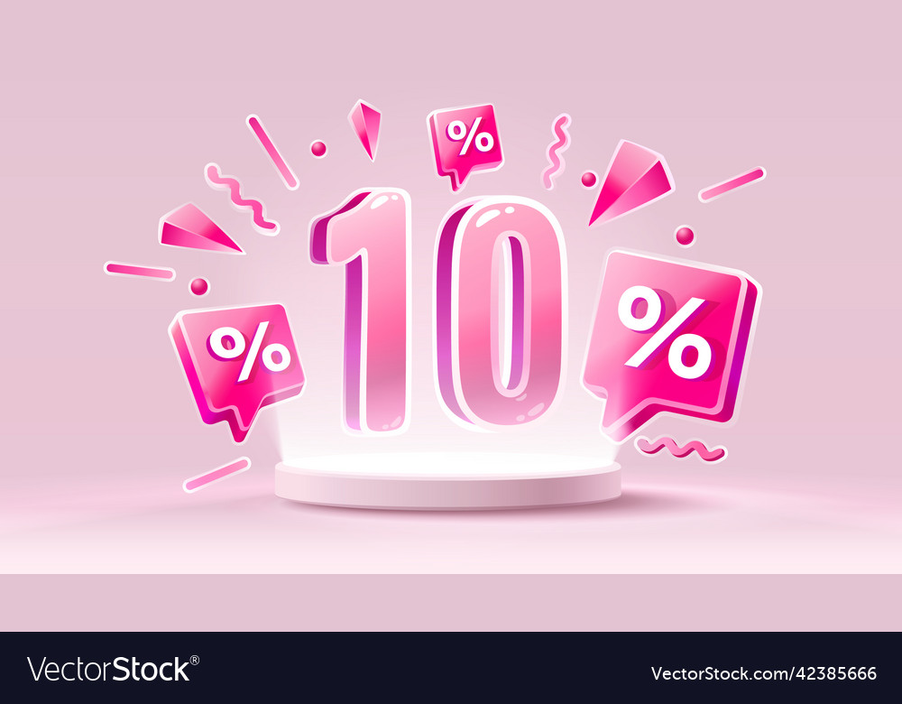 Mega Verkauf Sonderangebot glücklich 10 off Banner