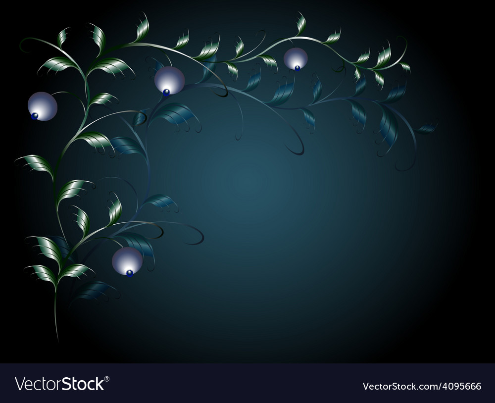 Pattern in the form of branches with leaves