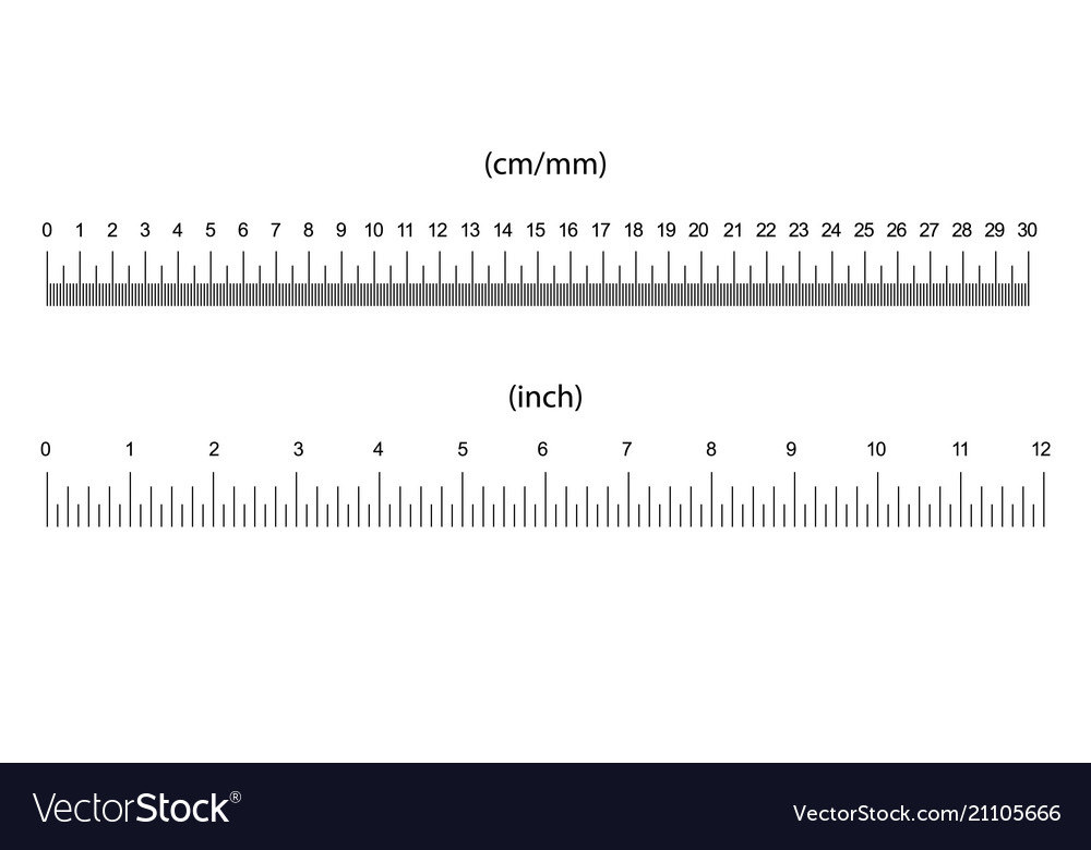 Download Ruler size indicators Royalty Free Vector Image