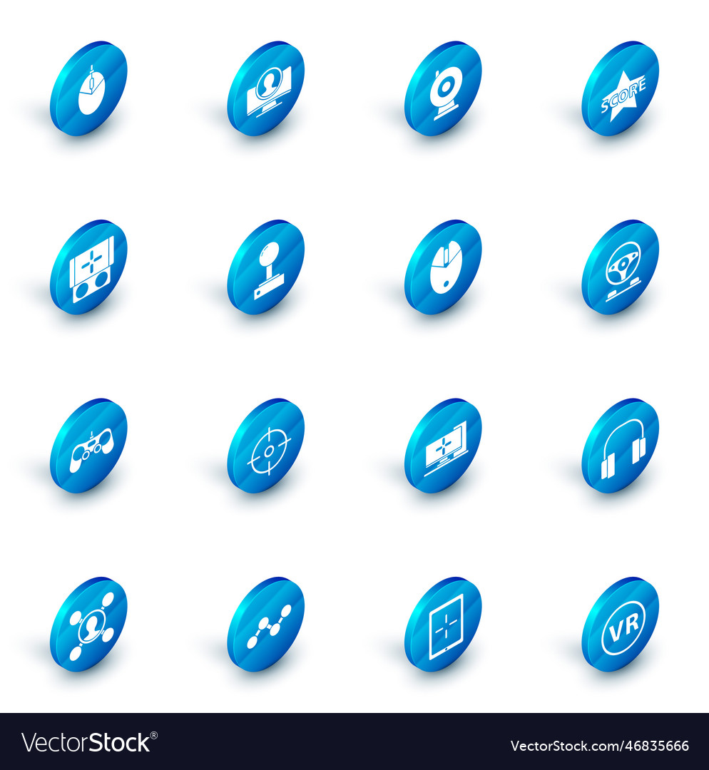 Set create account screen web camera star vector image Set create account screen web camera star