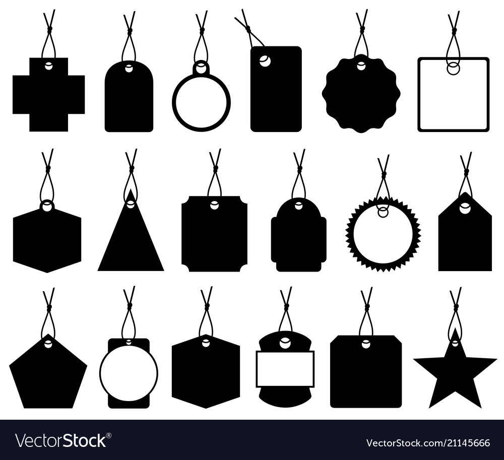 Set of different price tags vector image Set of different price tags