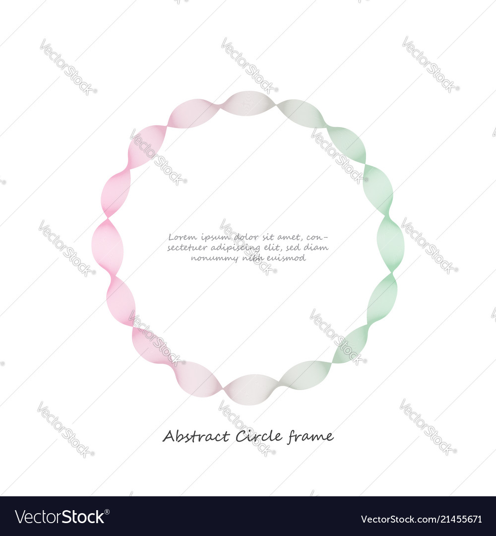 Abstract colorful wave circle frame background vector image Abstract colorful wave circle frame background