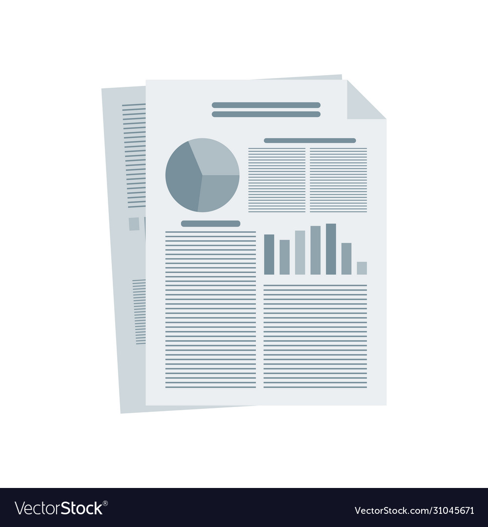 Audit document with graphs and charts vector image Audit document with graphs and charts