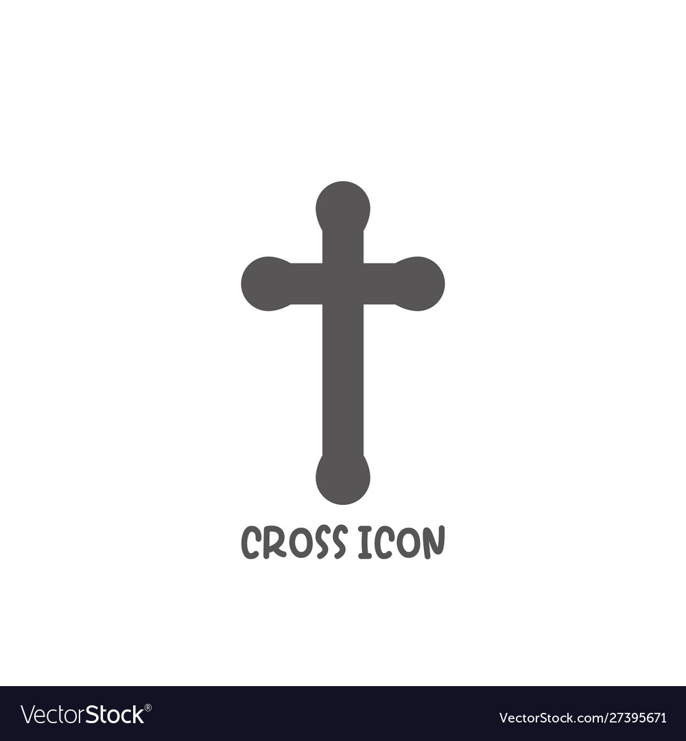 Cross icon simple flat style