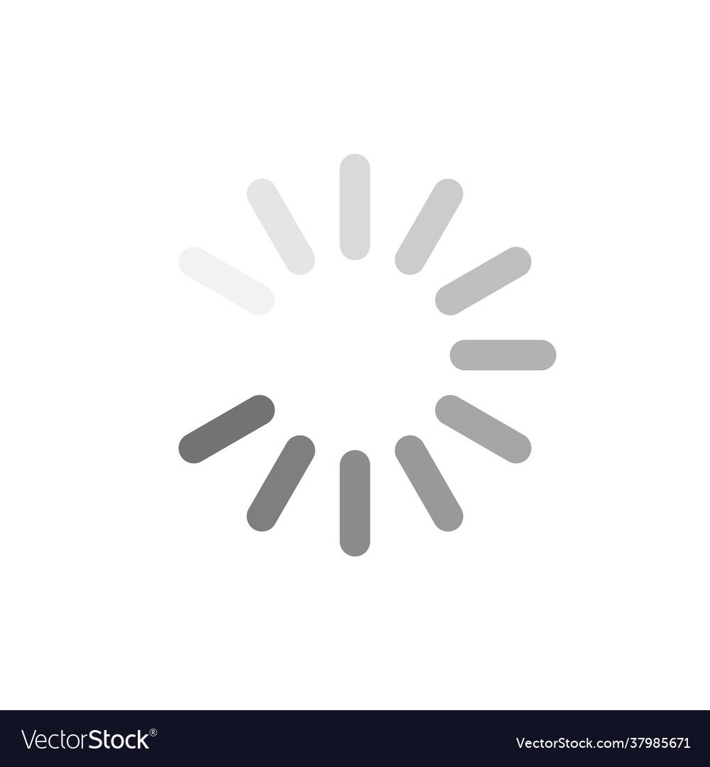 Dark refresh icon on white background loading vector image Dark refresh icon on white background loading
