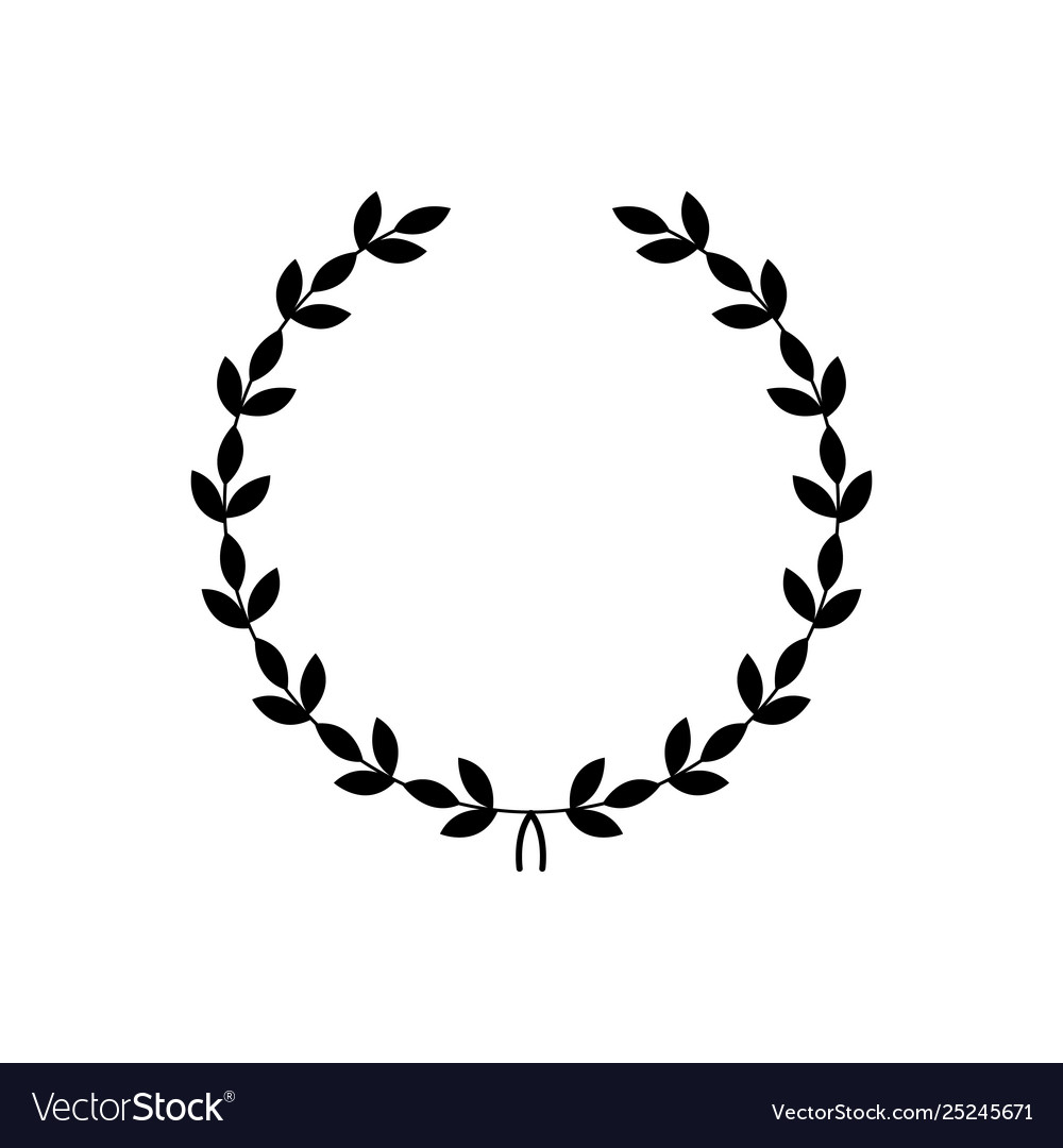 Decorative black wreath - award symbol Royalty Free Vector
