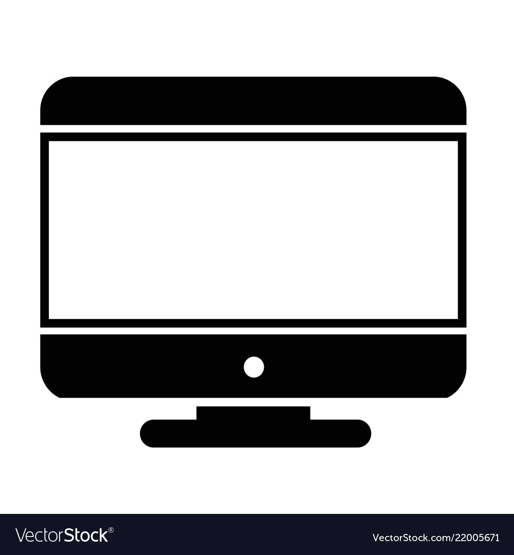 Desktop computer icon Vector Image Desktop computer icon