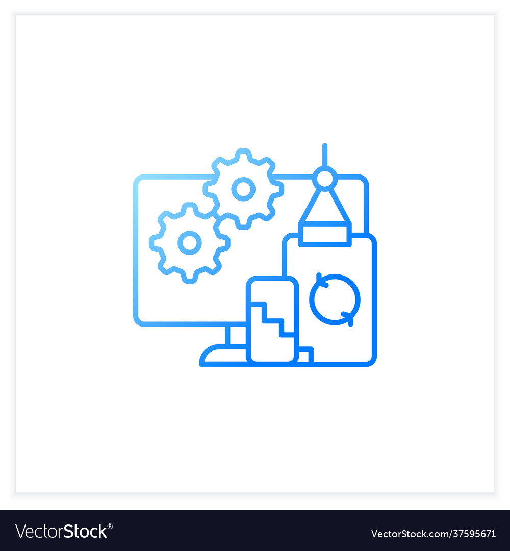 Development gradient icon vector image Development gradient icon