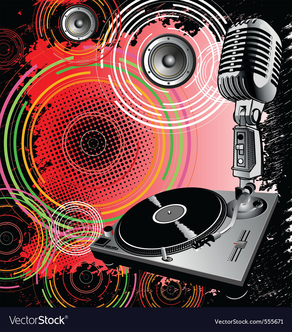 Dj background Royalty Free Vector Image - VectorStock