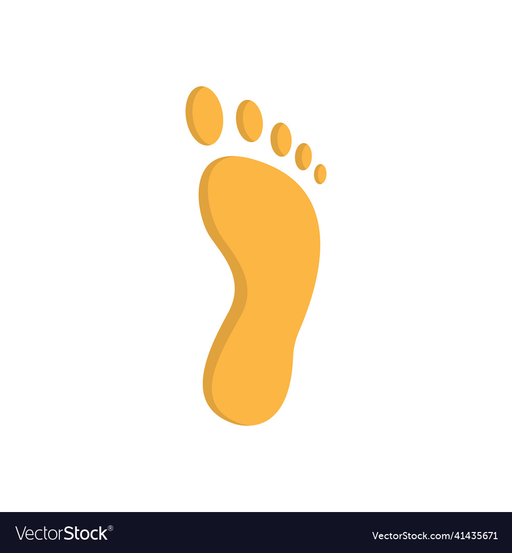 Footprint symbol - human foot print sign Vector Image