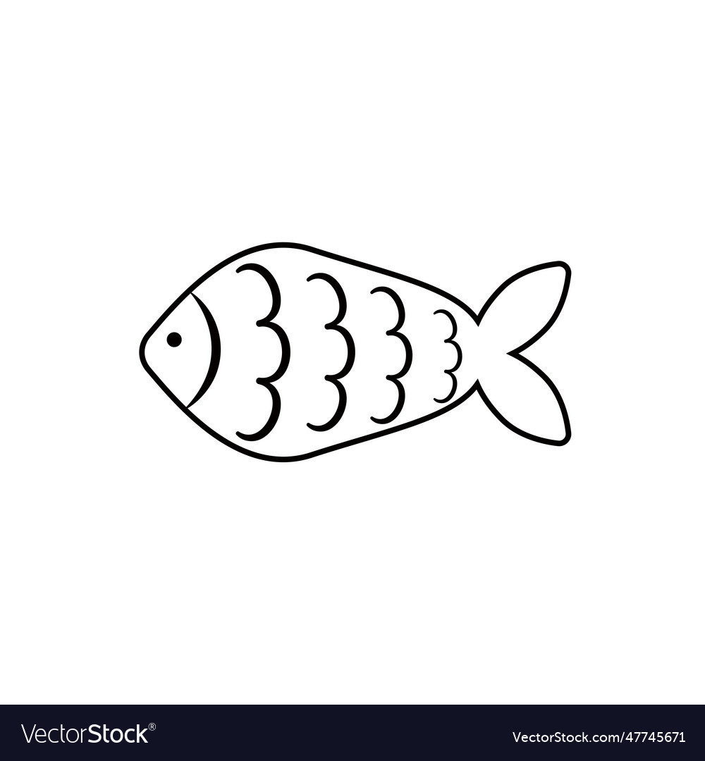 French april fools day poisson davril black white vector image