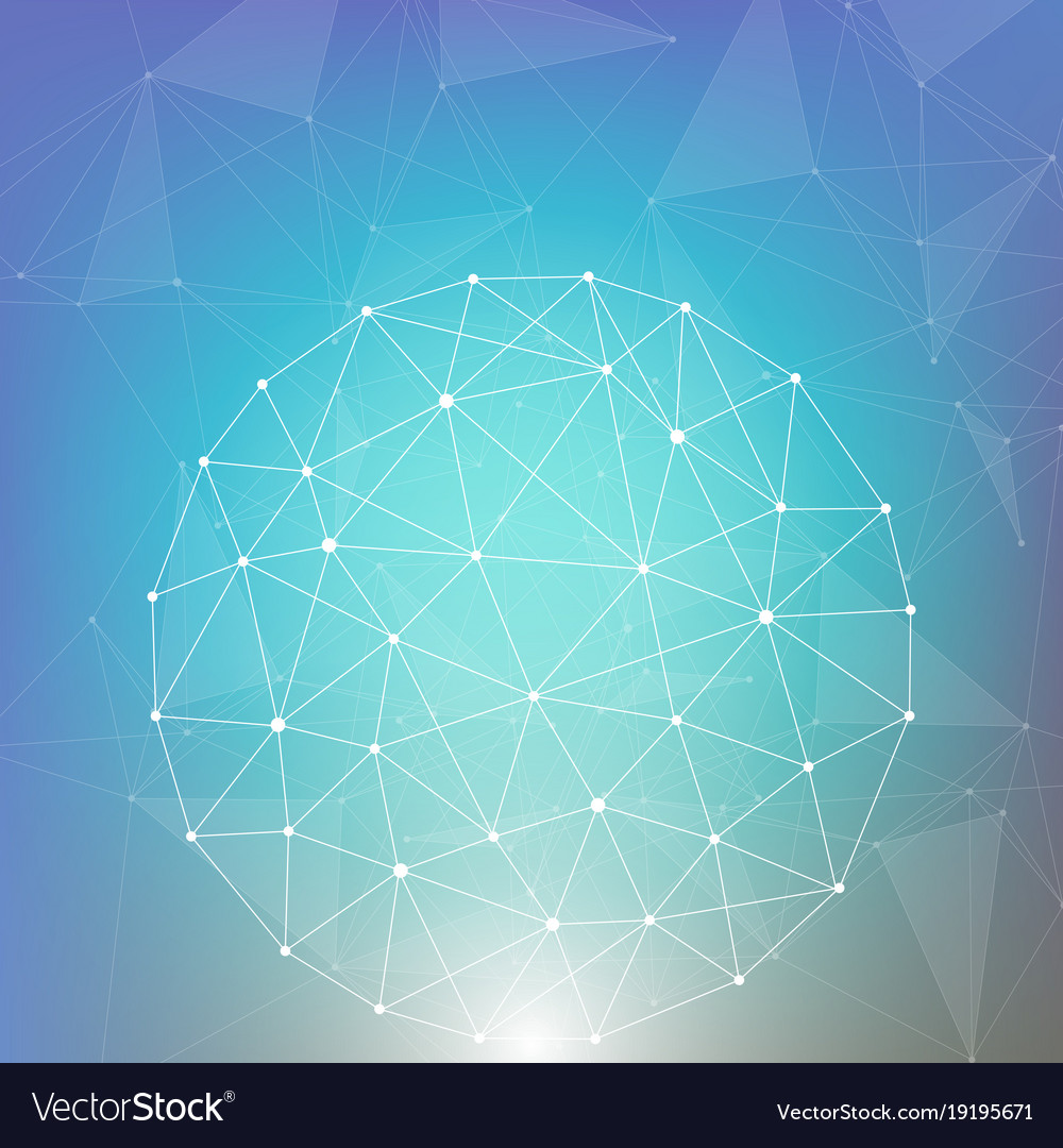 Geometric abstract background with connected line