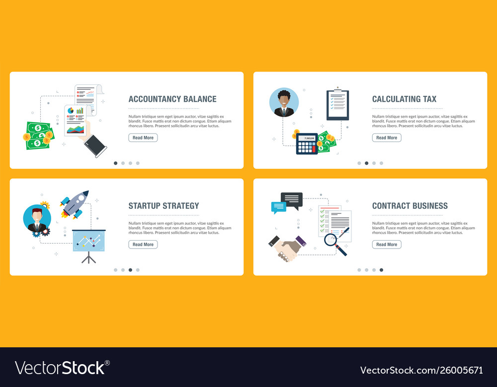 Internet banner set accountancy tax