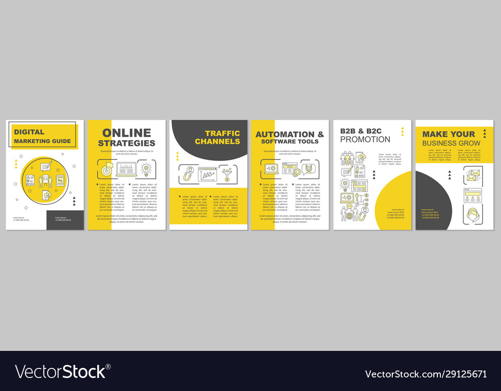 Marketing strategy brochure template layout Vector Image