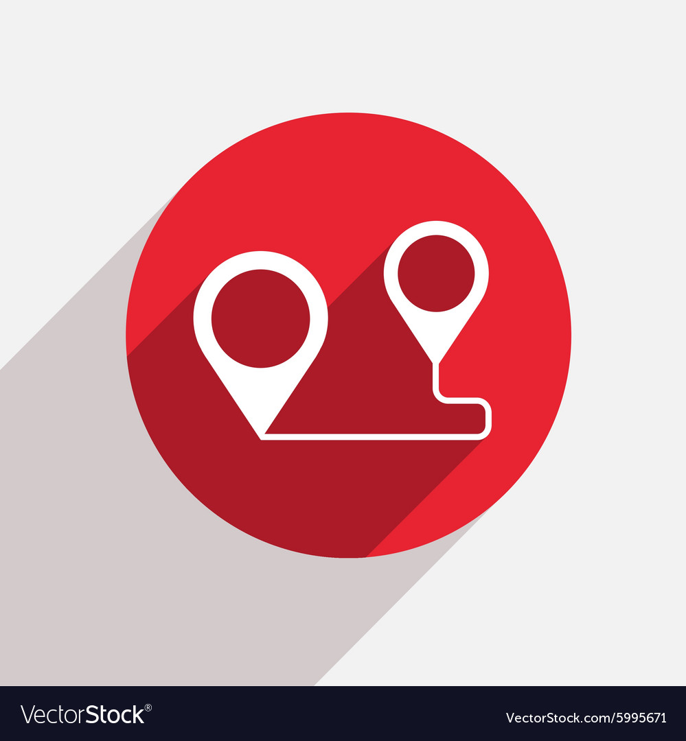 Moderne Karte Zeiger rote Kreis-Symbol
