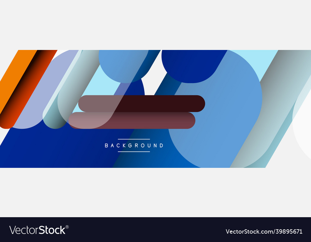 Overlapping round shapes and lines background vector image Overlapping round shapes and lines background