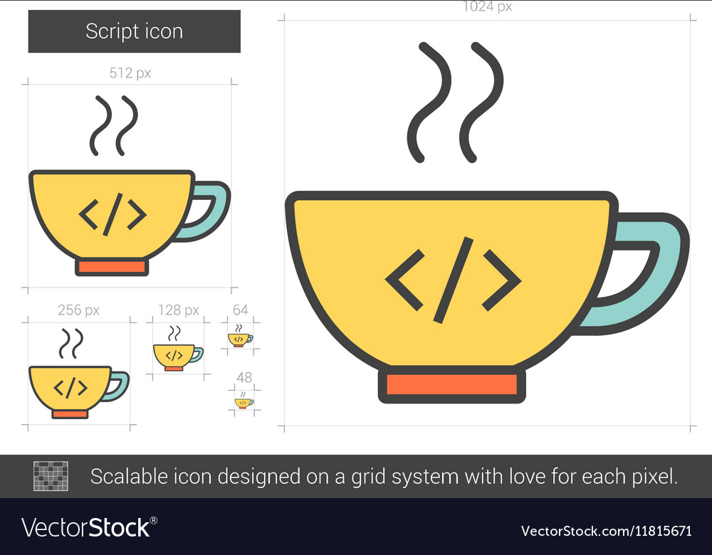 Script line icon