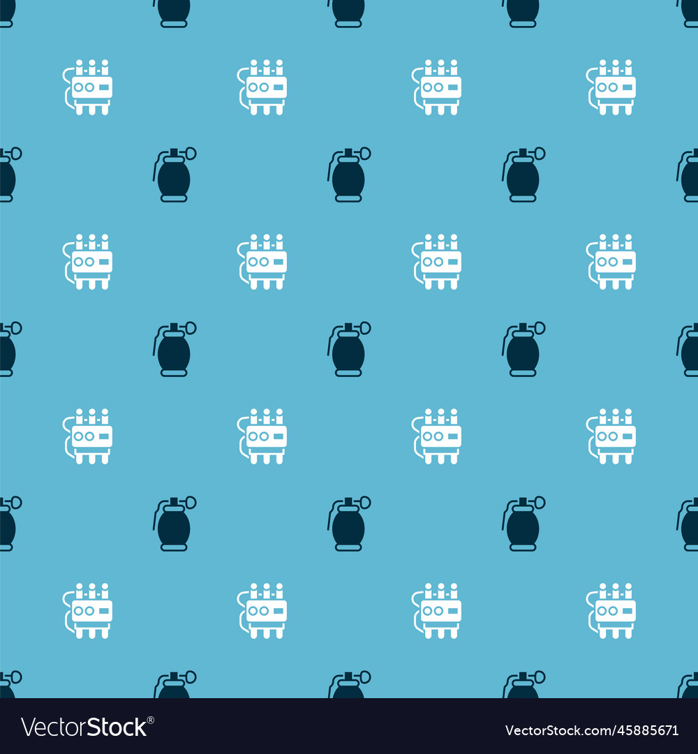 Set hand grenade and dynamite timer clock vector image Set hand grenade and dynamite timer clock
